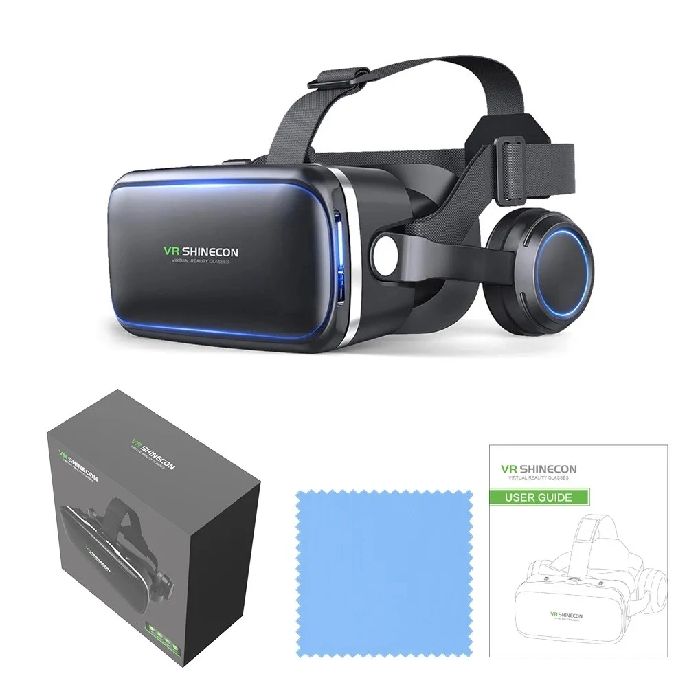 Sc-G04e Factory Price 360 Surrounded Hi-Fi Stereo Headphone 3D Virtual Reality Vr Headset Virtual Reality Glasses